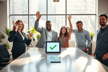 Eine Person erhält schnell eine Genehmigung in kürzester Zeit.