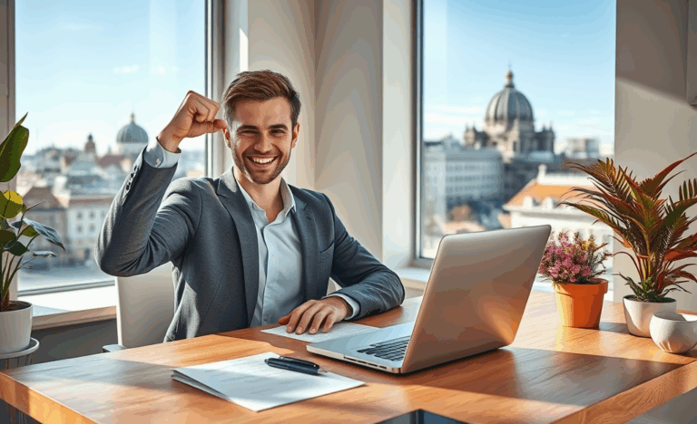 Person, die Dokumente für einen Kredit im Ausland vorbereitet.