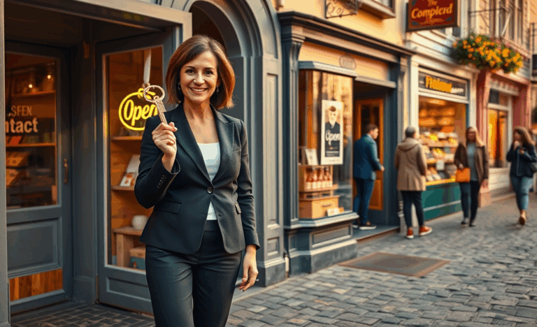 Ein Bild, das das Konzept der Geschäftseröffnung durch ein Darlehen darstellt.