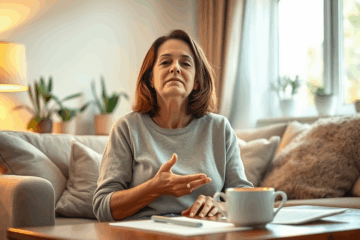 Ein Bild, das den Moment der Erleichterung zeigt, nachdem ein Kredit genehmigt wurde, symbolisierend die finanzielle Freiheit.